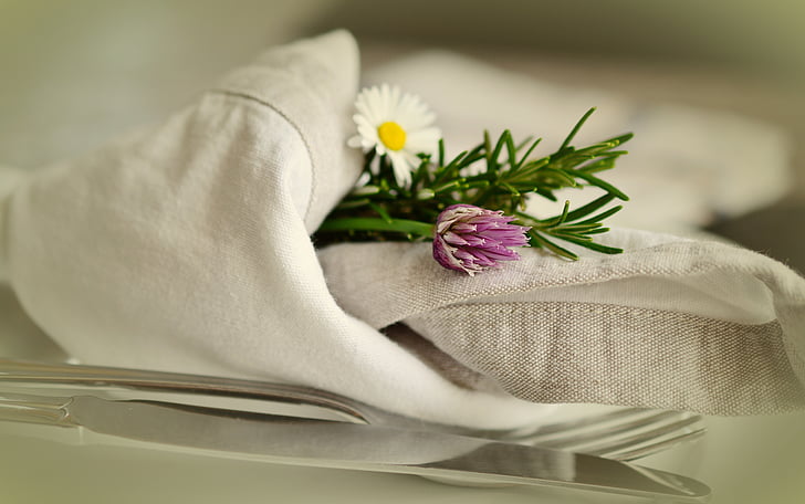 serviette de table, couverture, coutellerie, manger, célébration, couverts, invitation