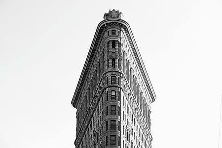 arquitectura, edificio, edificio Flatiron, punto de referencia, Manhattan, nueva york, cielo