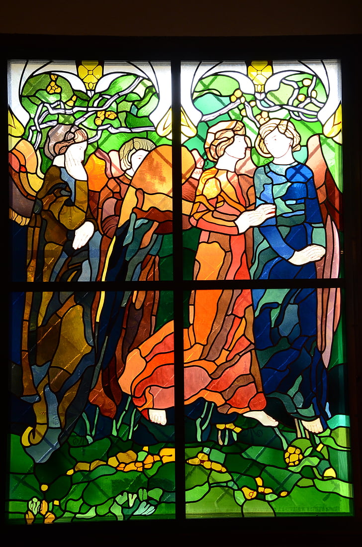 stained glass window, church, window, the sanctuary, temple, monument, inside