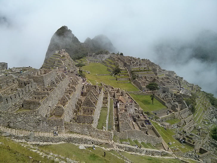 Machu picchu, landschap, reizen, Reizigers, mensen, Toerisme, Peru