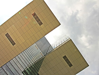 Kranhaus, Architektur, Köln, moderne, Gebäude, Glas-Fenster, moderne Architektur