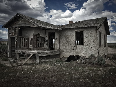 zapuščeni hiši, Stara hiša, stavbe, preperele, domov, opustili, uničenje