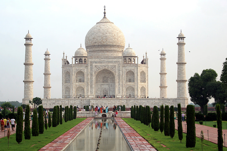 Taj mahal, mauzoleum, mramor, bílá, Architektura, historické, orientační bod