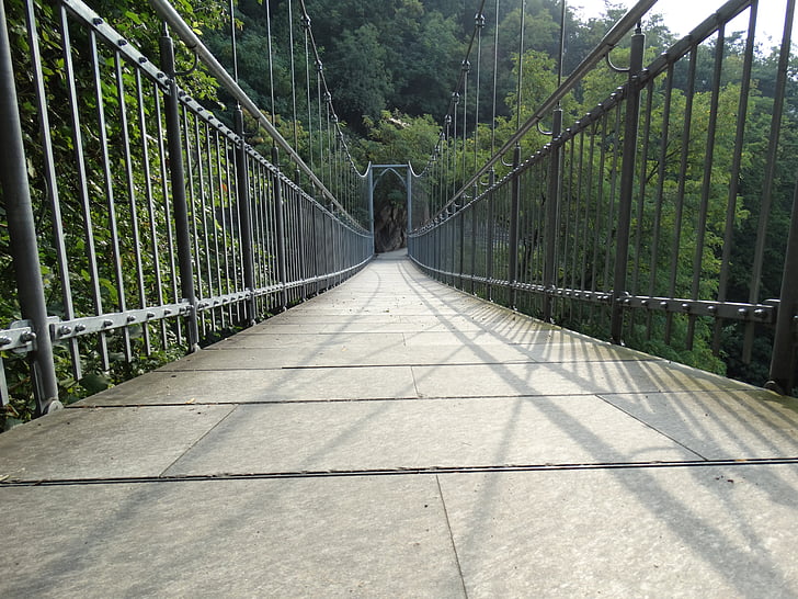 visutý most, Most, mostné konštrukcie, rope bridge, zábradlie, Lávka pre peších