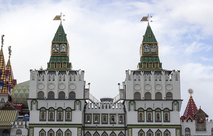 Torre, el kremlin de izmailovo, Moscú, fortaleza rusa, antigüedad, cielo, Rusia