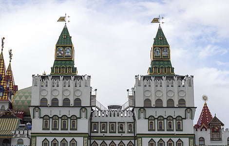 Kule, Izmailovo kremlin, Moskova, Rus kale, Antik dönem, gökyüzü, Rusya