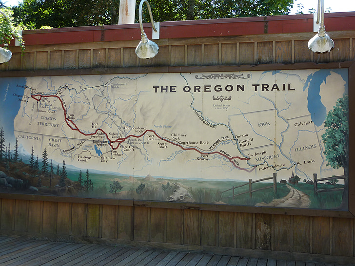Oregon, Trail, kartta, historia, historiallinen, Museum, State museo