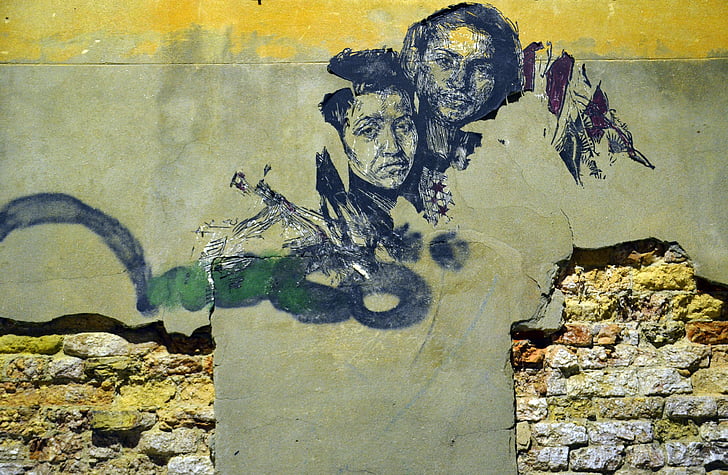 pouličné umenie, Urban art, nástenné maľby, umenie, nástenné maľby, Nástenné, Benátky