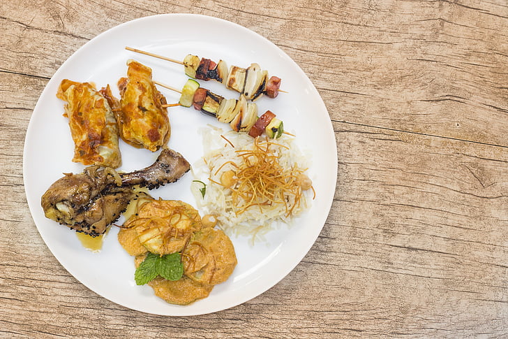 gastronomi, peruanske, kylling, plate