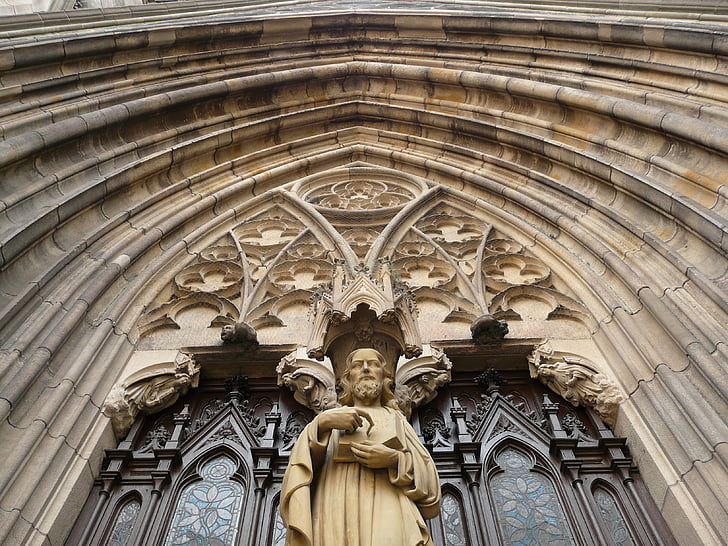 Dom, Münster, Portal, Figura, domfigur, ingresso, portale d'ingresso