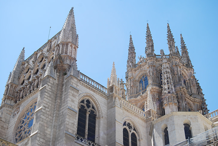 Cathedral, Burgos, arkitektur, historie, monument, sten, Sky