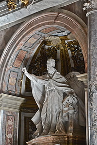 st peter's basilica, pope, statue, rome, sculpture