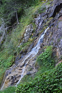 waterfall, mountains, tyrol, austria, water