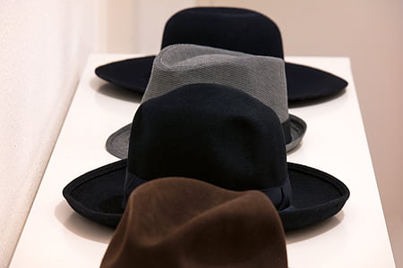 klobouky, filc, Fedora, pokrývky hlavy, hutkrempe, vlněný filc, oblečení