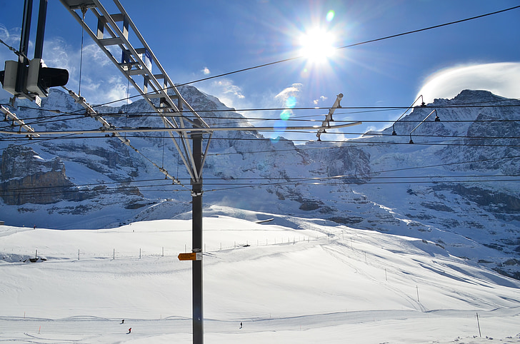 Swiss, horní části mountin, bílé mountin, sníh, mountin, Interlaken, Jungfrau, Luzern