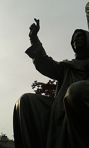 Luther memorial, Luther, anıt, Savonarola, Almanya, Rheinhessen, solucanlar