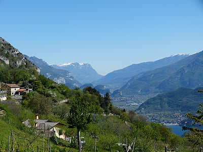 Garda, Pregasina, Lago, vista, Italia, paesaggio, montagne