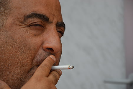 homem, Mediterrâneo, fumar, cigarro, pausa, descanso, beneficiar de