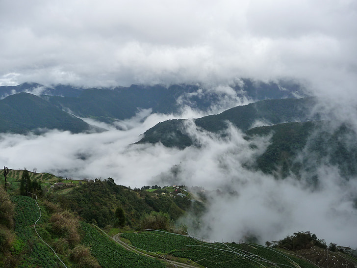 Тайван, guanwushan, облаците