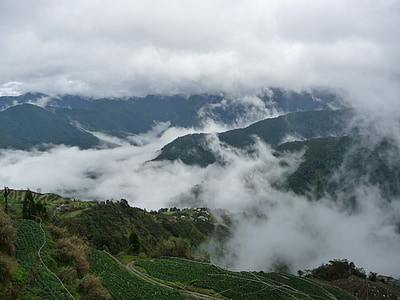 Ταϊβάν, guanwushan, σύννεφα