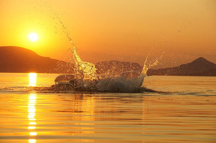 Lago balaton, Splash, puesta de sol