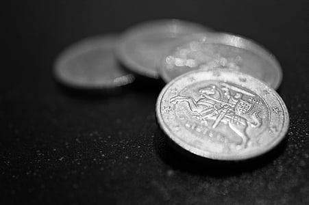 close-up vista, Euro, macro fotografia, dinheiro, moeda, das finanças, moeda