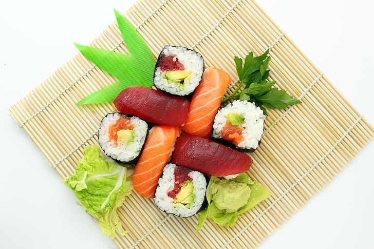 sushi, Japanska, läckra, Asiatiska, mat, yummy, japansk mat
