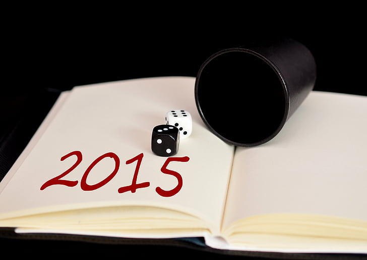 1 년, 행운, 앞으로, 롤 주사위, 2015, 예측, 시간