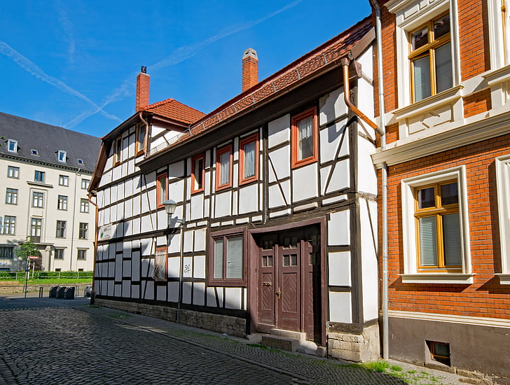 Erfurt, Тюрингия Німеччини, Німеччина, Старе місто, старі будівлі, Визначні пам'ятки, Будівля