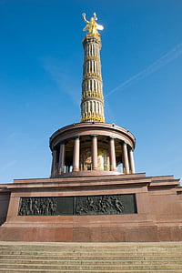 Berlín, Siegessäule, anjel, Nemecko, Socha, sochárstvo