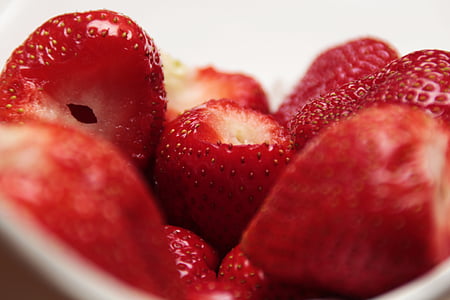 jordbær, spise, mat, søt, frukt, deilig, bær