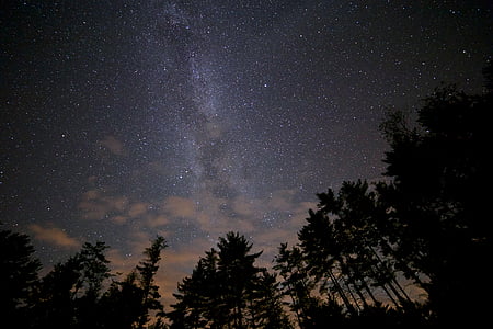galàxia, nit, cel, estrelles, estrella - espai, l'astronomia, Via Làctia