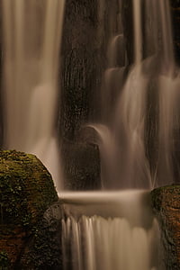 waterfall, bach, waters, landscape, nature, flow, gradually