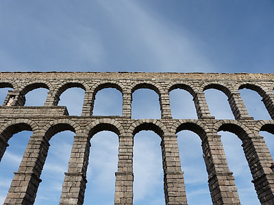 akvædukt i segovia, akvædukt, Spanien, arkitektur, Arch, sten, arv