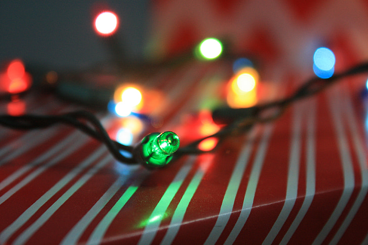 Licht, Beleuchtung, Grün, Weihnachten, festliche, Urlaub, Lichter