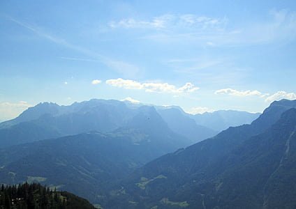 austria, outlook, throw, mountains, landscape, blue, nature