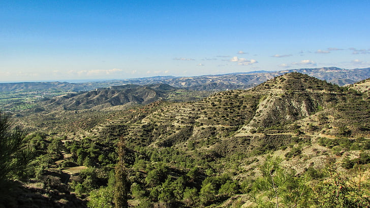 cyprus, troodos, landscape, mountains