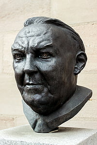 busto, Canciller, escultura, política, Monumento, Fürth, franconia medio
