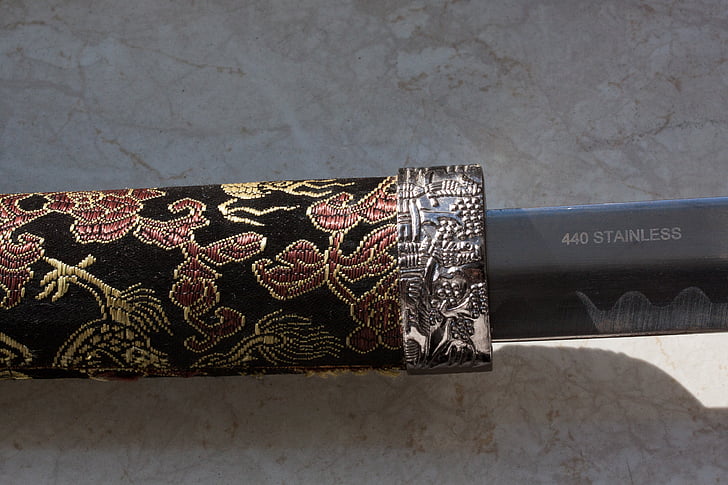Katana, véritable épée, appelé, Sabre long japonais, Daitō, épée, arme