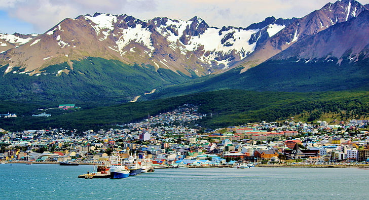 Ushuaia, Argentina, montañas de nieve, Patagonia, hermosa, Scenic, fuera de