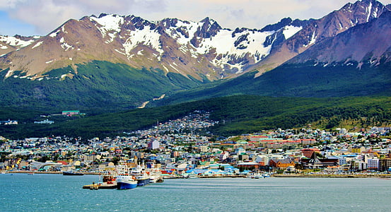 Ushuaia, Argentína, hory sneh, Patagonia, krásny, scénické, mimo