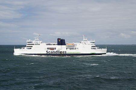 ferri, vaixell, danès, Dinamarca, híbrid, vaixell híbrid, Scandlines