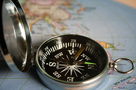 magnetisk kompass, navigasjon, retning, Kompass, reise, reise, leting