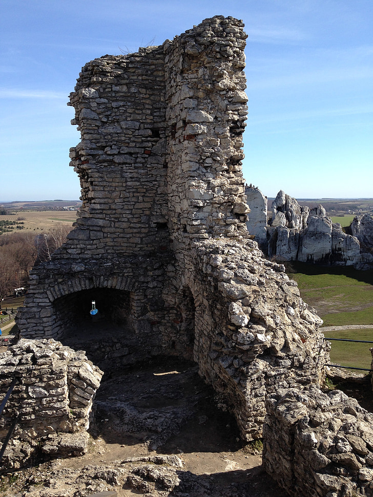 ogrodzieniec, Castell, les ruïnes de la, història