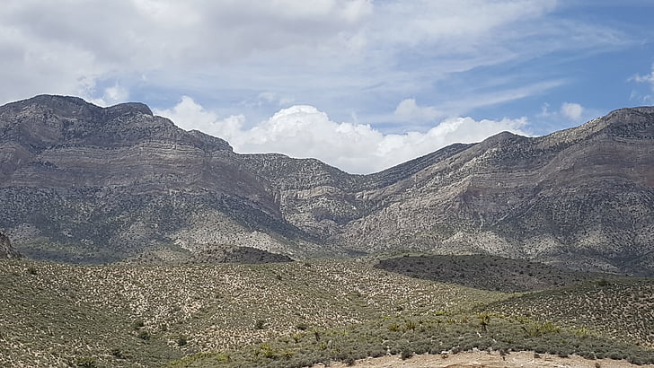 Roca vermella, Las vegas, canó, Nevada, desert de, natura, muntanya