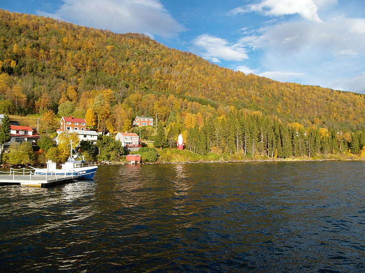 Norwegia, Fjord, Feri, perjalanan, air, Eropa, Norwegia
