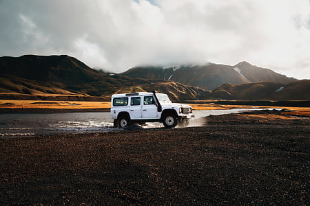 Land rover, Island, pohon čtyř kol, vozík, auto, vozidlo, automobil