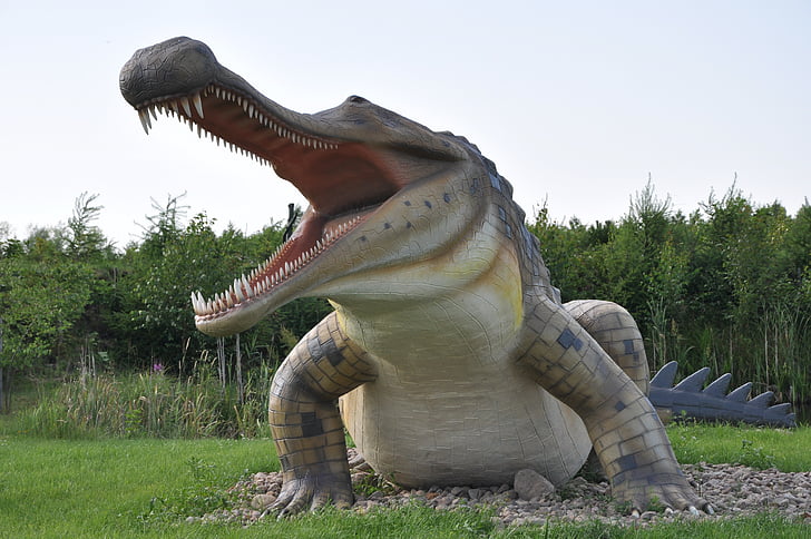 Jurassic park, alligatore, animale, prahistoria
