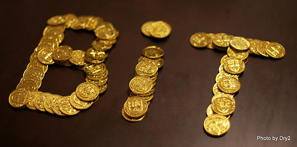 bitcoin, monētas, Zelts, nauda, valūta, bagātība, bagāts