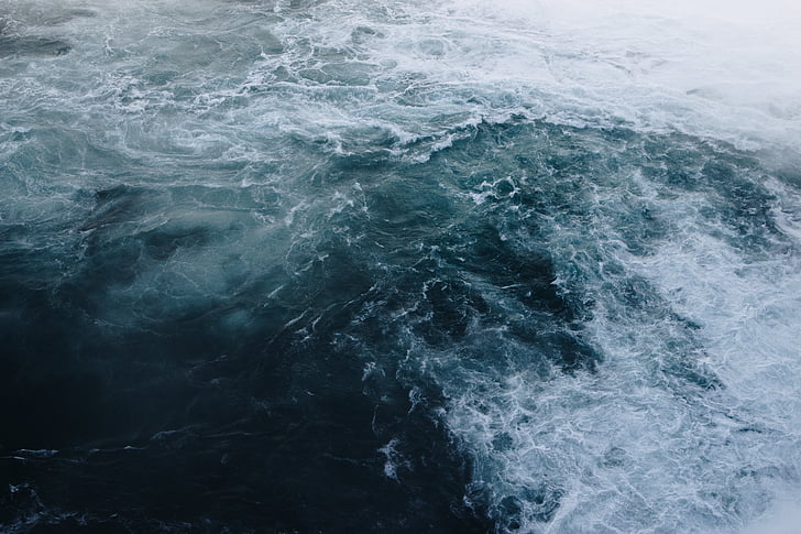 στη θάλασσα, Ωκεανός, νερό, κύματα, φύση, κύμα, μπλε